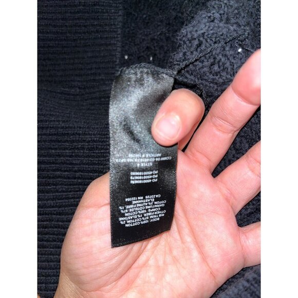 ARITZIA Wilfred Black Crochet Knit Button-Up Cardigan Sweater XS - Picture 8 of 8